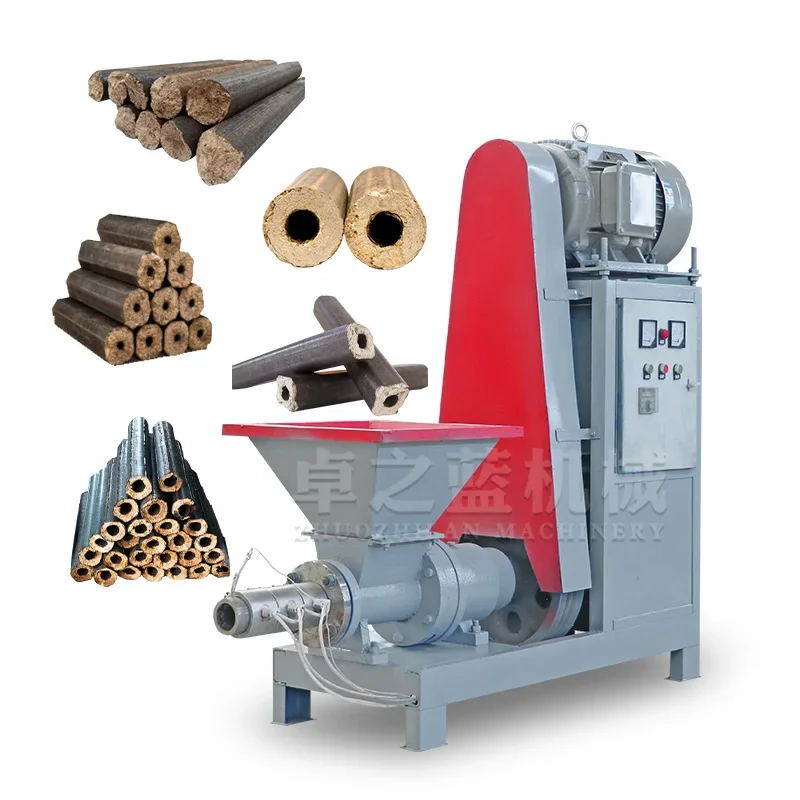 Factory Low Price Wood sawdust biomass wood charcoal briquette extrusion machine for sale