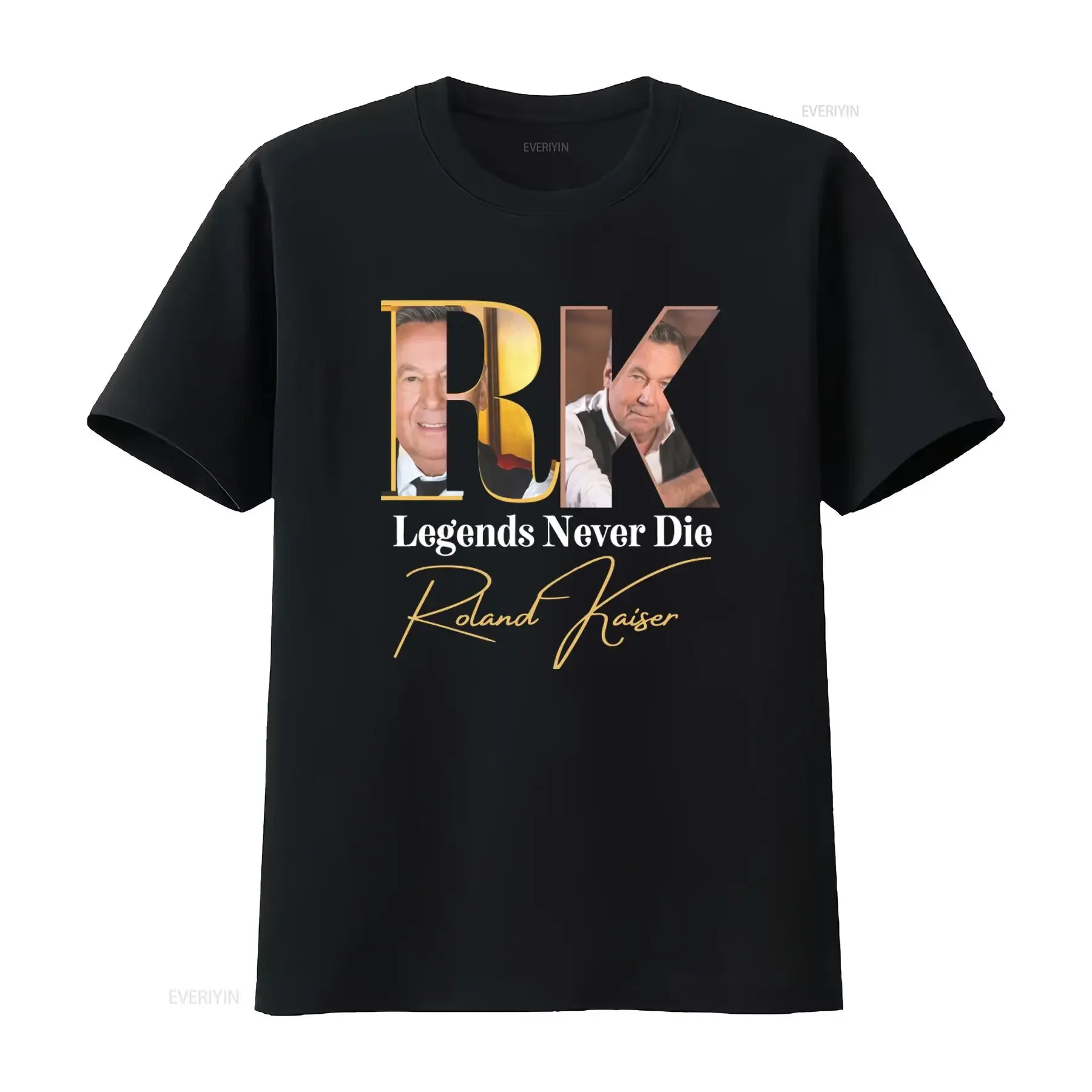 Roland Kaiser Konzert T shirt Legends Never Die Design Fanartikel vintage Washed Breathable Comfortable Unisex Slightly