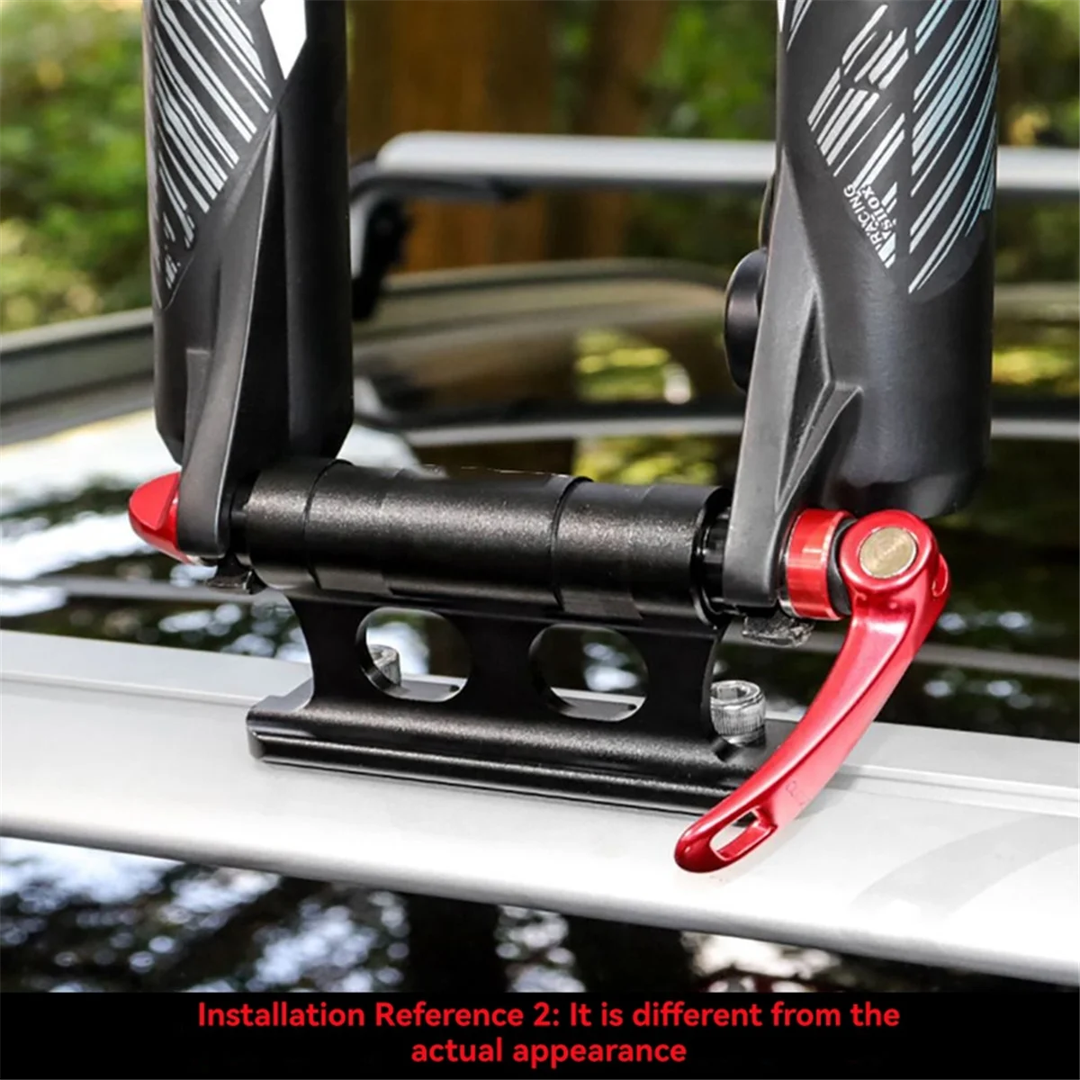 

ABST Bike Fork Mount Truck Blocks Road Bike Car Roof Rack Carrier Bicycle Fork Mount Truck Blocks Accessories Black