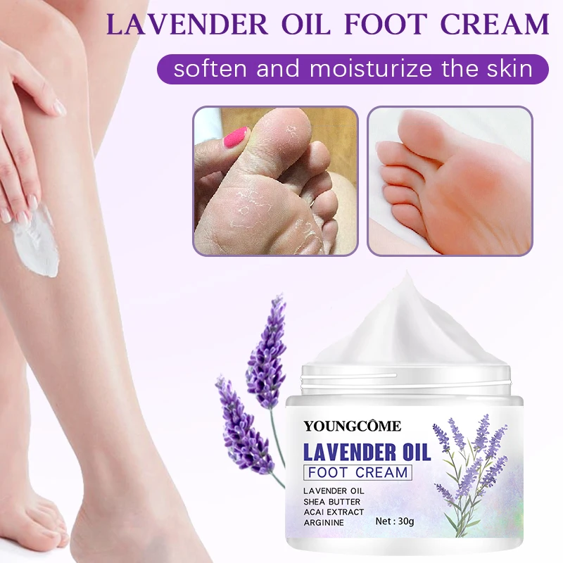 Lavender Foot Cream  Rescues Cracked Feet Nourish And Hydrate Your Dry Rough Feet&Heel,Make Your Skin Smooth And Soft
