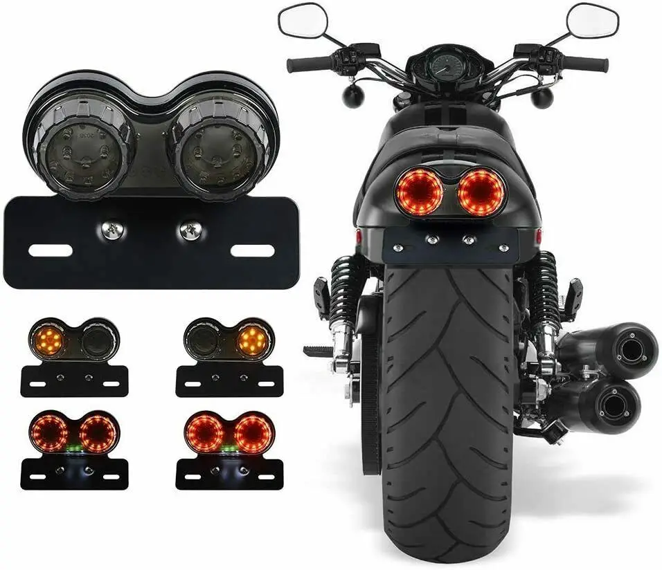 

Motorcycle Motorbike Tail Light LED Brake Rear Lights Indicators Lamps Universal Motorcycle Parts Signal Lamp