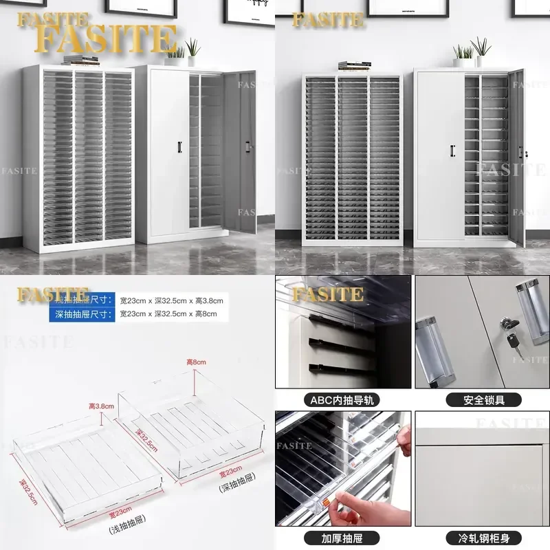 For A4 File Cabinet Multi-layer Drawer Data Organizer Nail Art Jewelry Storage Contract Bill Holder Desktop Office Home