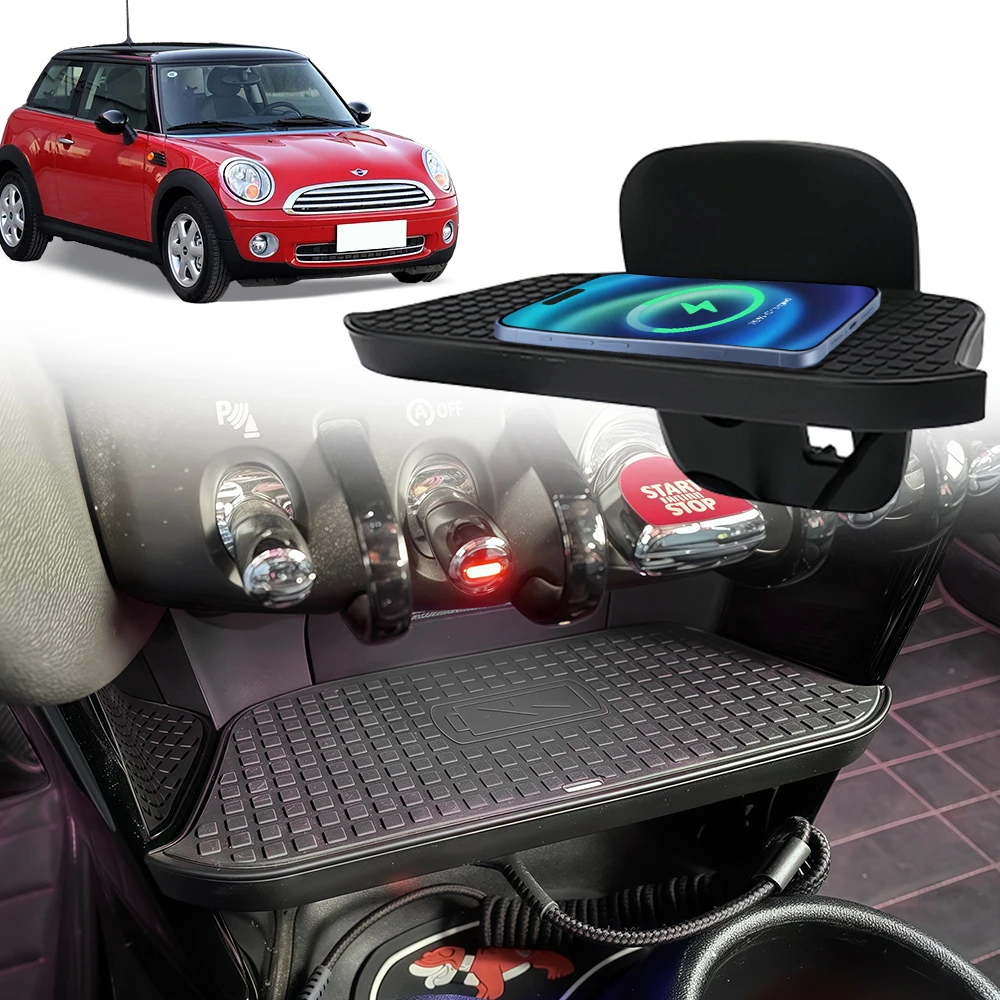 15W Car Wireless Charger Center Console Fast Charger Panel for BMW MINI F55/F56/F57 2014-2023