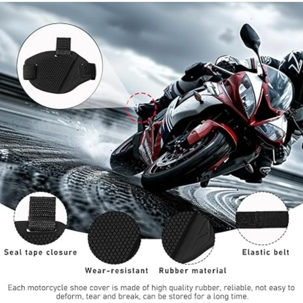 Motorcycle Riding Anti-Slip Shoe Cover Boot Shifter Protector Anti-Slip Foot Cover Protective Pad