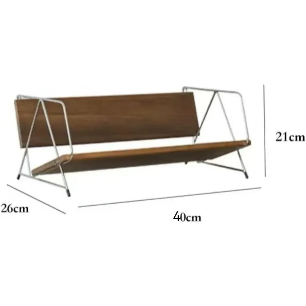 Desktop Bookshelf Display Stand Small Wooden Bookshelf Tabletop Organizer Modern Books Display Holder for Home Office