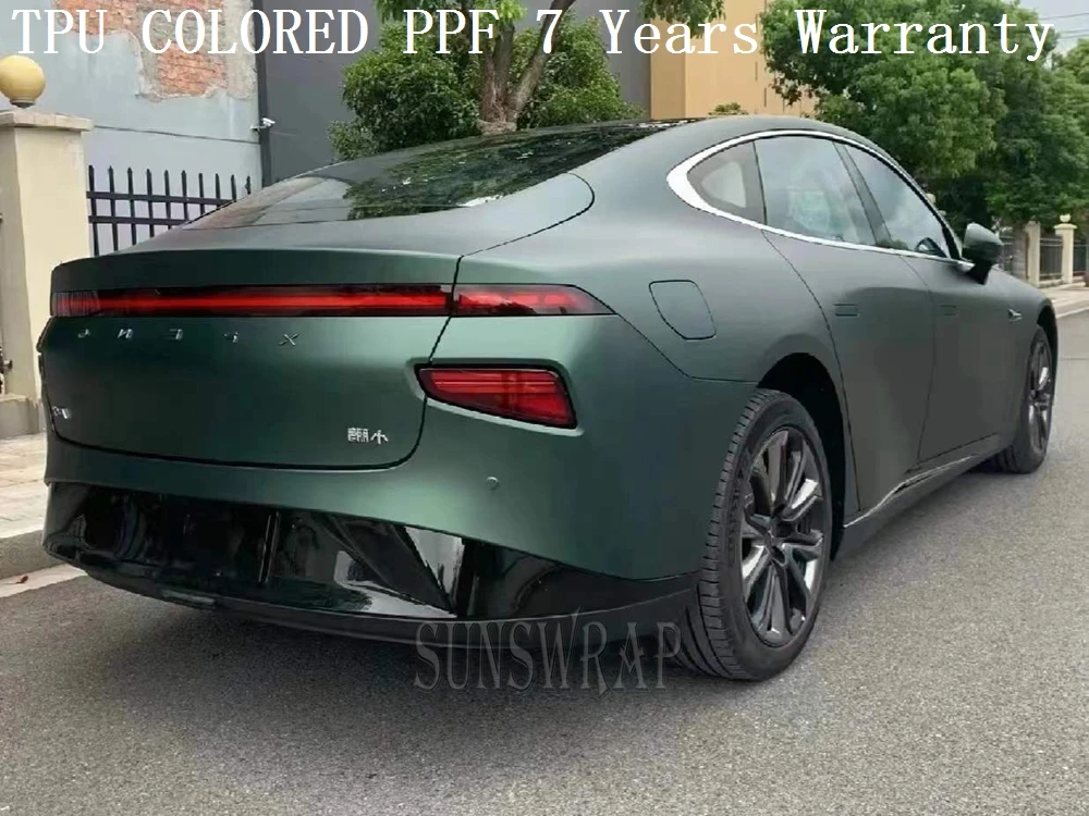 

Anti-Scratch Matte Venom Green TPU PPF Film Self Healing Car Body Protector for Auto Marine Aviation 5x52ft/roll