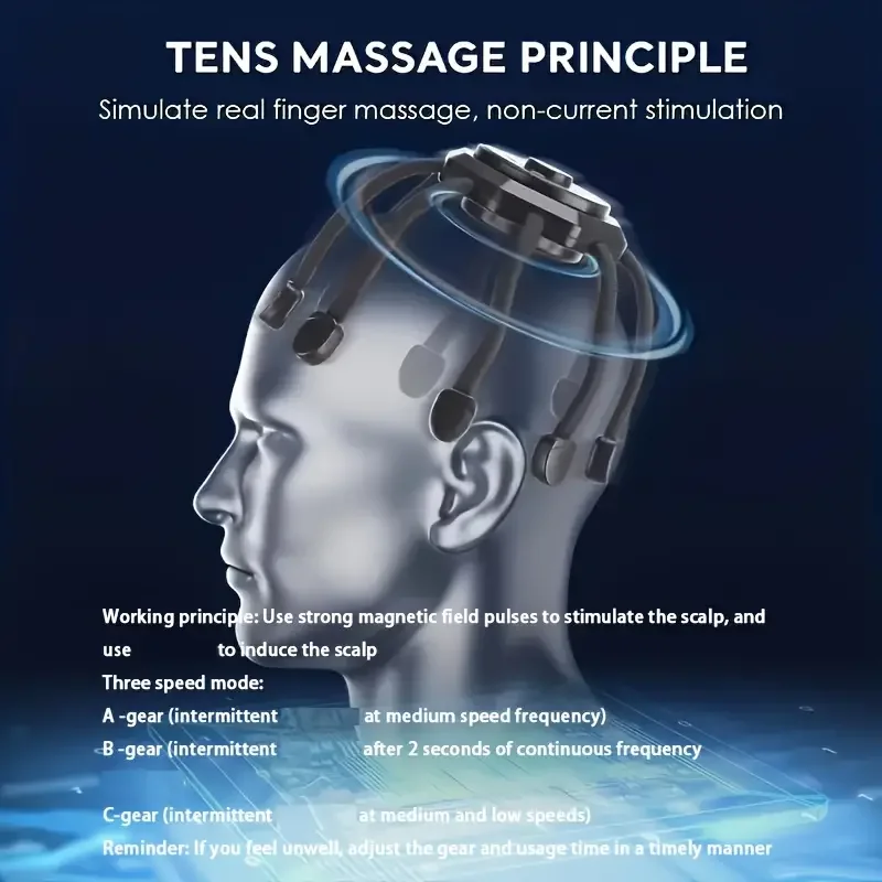 Intelligent Electric Head Massager Octopus Massager Portable Scalp Massager For Deep Relaxation Pain Relief Protection Comfort