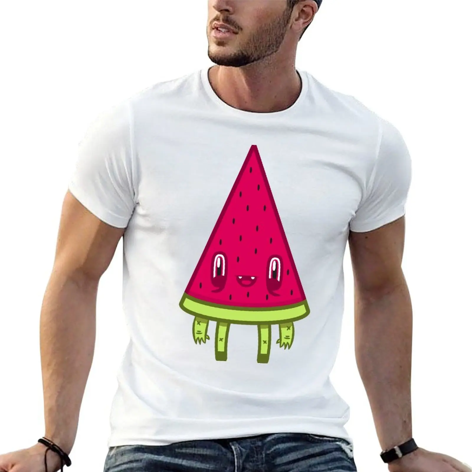 Watermelon Slice T-Shirt tops cheap stuff mens t shirts top quality