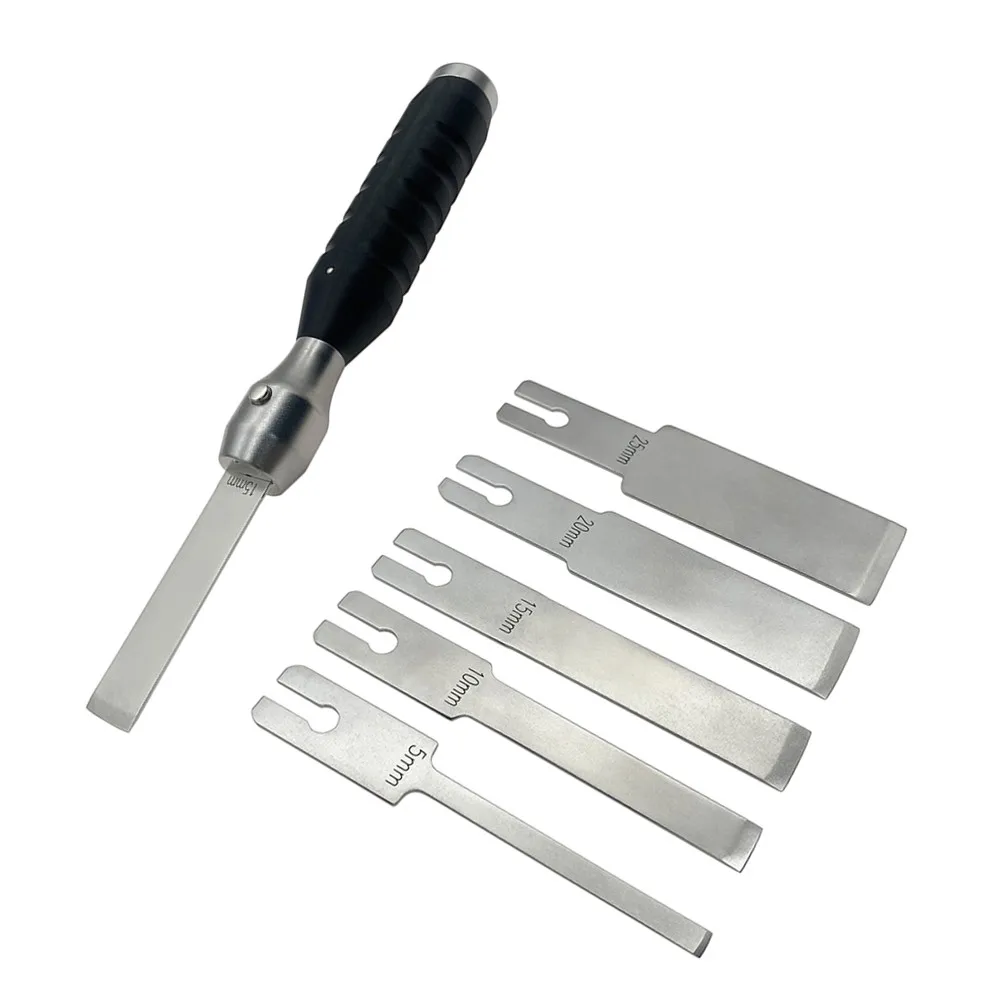 Orthopedic Osteotomes Modular with 6 Blades Detachable Handle Bone Knife Veterinary Orthopedic Instruments