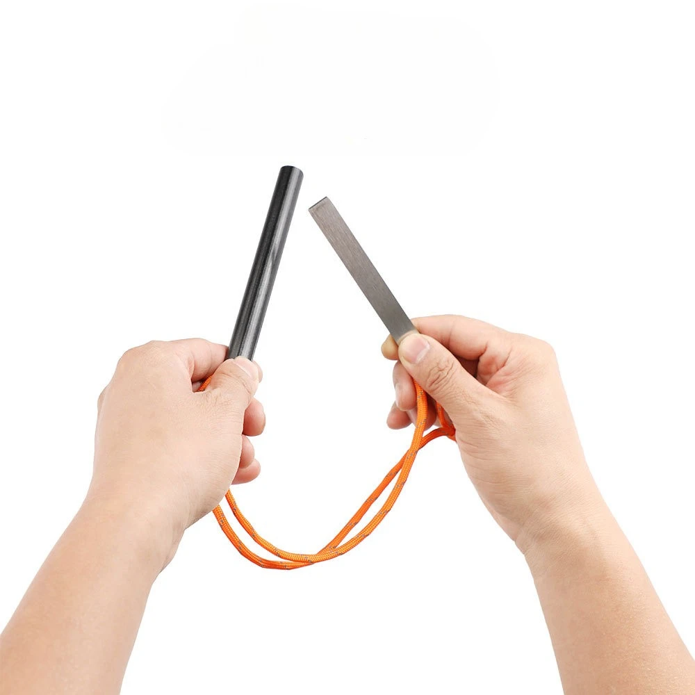 Outdoor Magnesium Rod Fire Starter with Scraper, Windproof Lighter Ignition Essential Survival Gear for Travel,Camping Emergency - view 5