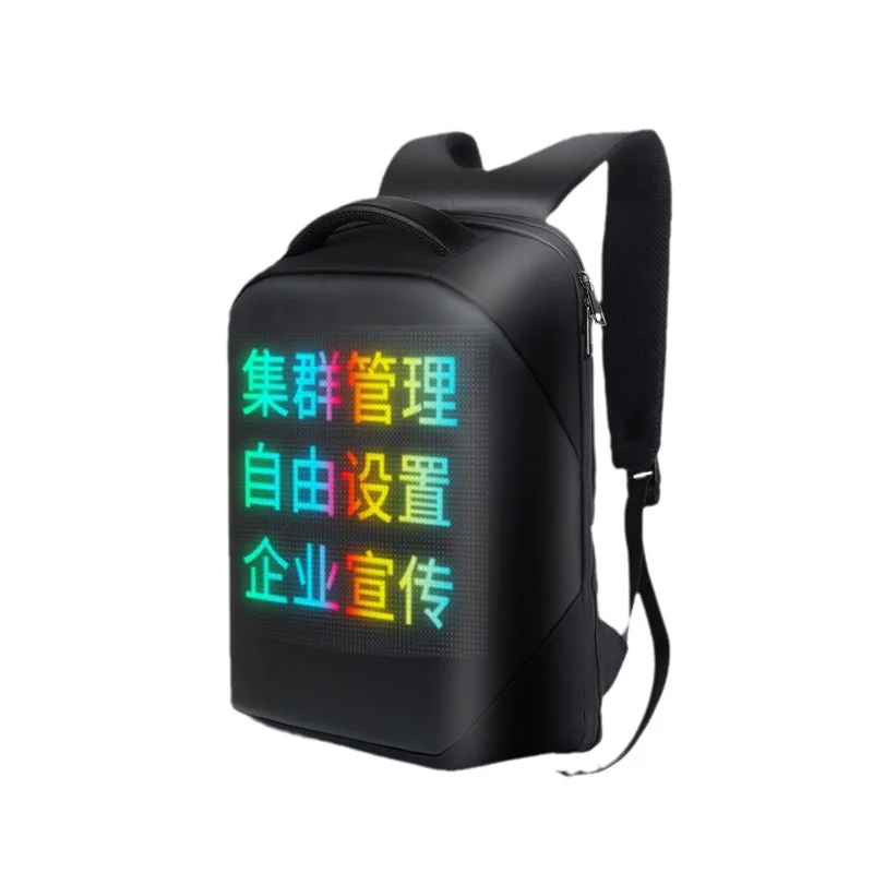 LED backpack creative DIY fashion personality mobile advertising screen outdoor travel waterproof backpack