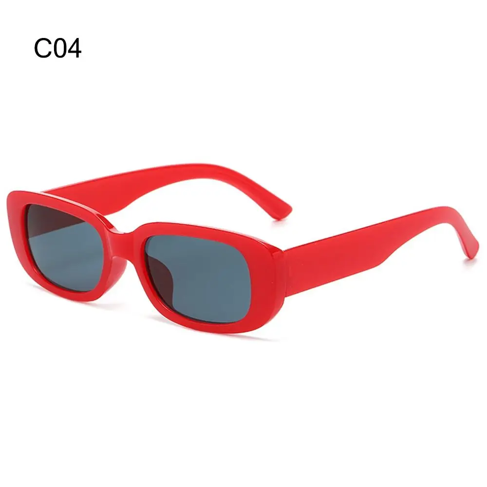 

Trendy Narrow Square Frame Y2K Sun Glasses Candy Color UV400 Protection Black Shades Rectangle Sunglasses for Women Men