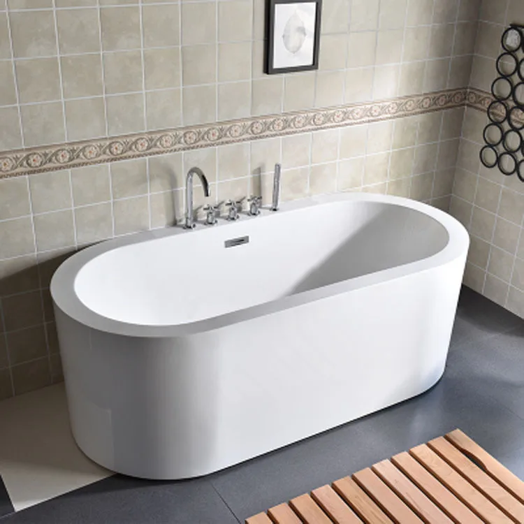 

Acrylic integrated bathtub adult independent seamless bathtub massage surfing small apartment embedded 1.8 meter