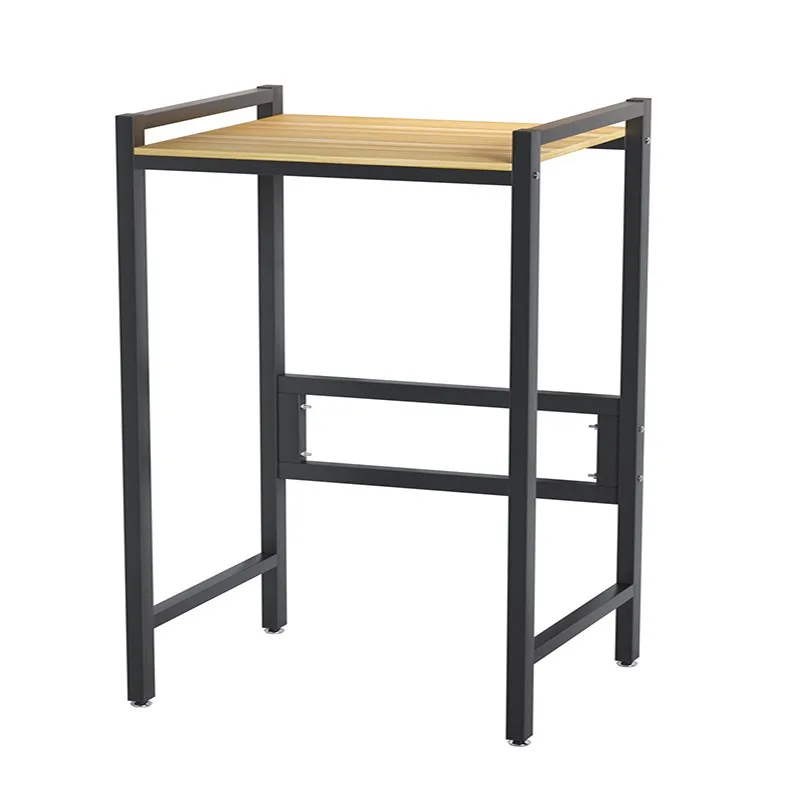 Heavy Duty Washer Dryer Shelf Steel Wood Combo Stackable Storage Rack For Front Load Laundry Organizer