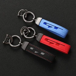 High Quality Suede Leather Keychain Key Rings For Kia GT LINE gtline ELANTRA Sportage Stinger KX5 K3 K4 K5 CeedS oul Sorento Car