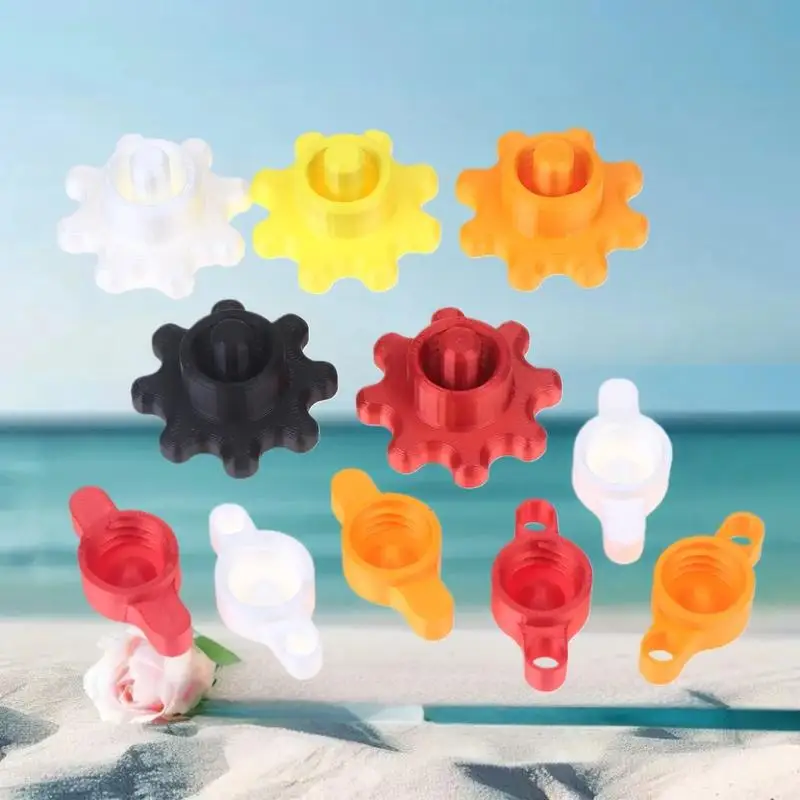 10PCS Orange Glass Glue Caps - Durable Plastic Sealing Caps For Standard Glue Bottles, Portable Decoration Tools