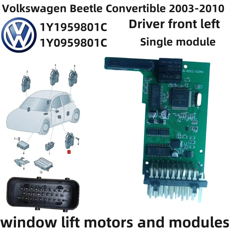 For VW Beetle Convertible window lift motors 1Y1959801C 1Y1959802D 1Y0959801C 1Y0959802D Window lift door control module New