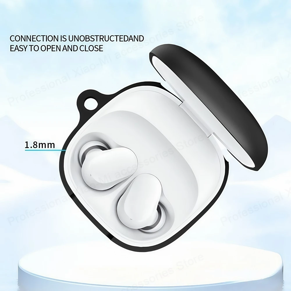 لينة سيليكون حقيبة سماعة الاذن ل Redmi Buds 6 اللعب سماعة رأس بخاصية البلوتوث الغطاء الواقي مع المفاتيح ل Redmi Buds 6Play صندوق