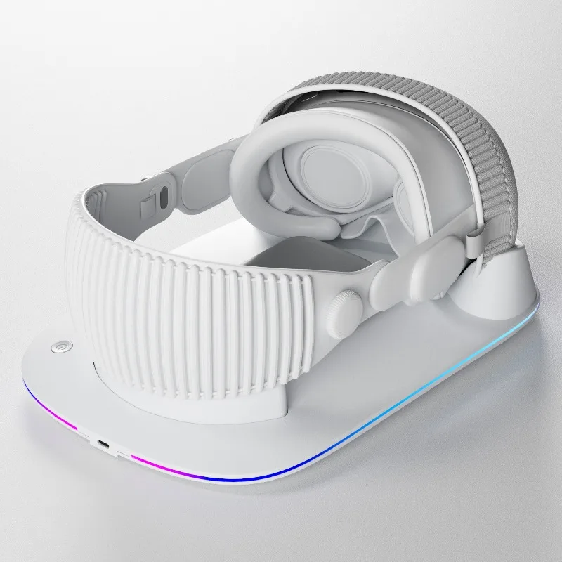 Applicable to  Vision Pro VR power bank fast charging VR base wireless magnetic RGB light storage rack