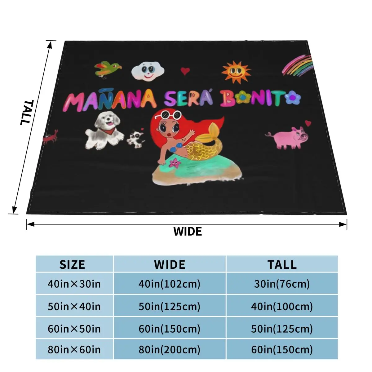 Manana Sera Bonito Colombian Music Singer Karol G Blanket Soft Warm Flannel Throw Blanket Cover for Bed Living room Travel Home