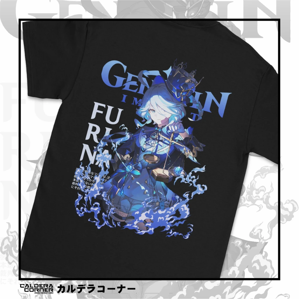 ' Kaos Game Anime Genshin Impact Furina Distro Baju Unisex