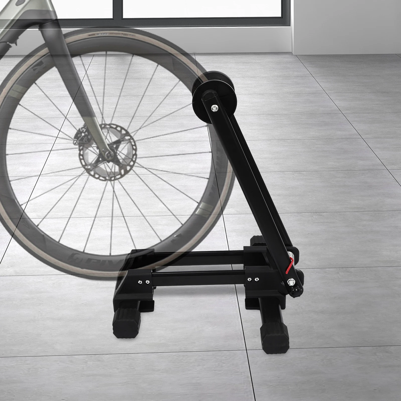 Functional and Practical Foldable Bike Floor Parking Rack Resistant to Corrosion  Deformation Tear Portable Bicycle Stand