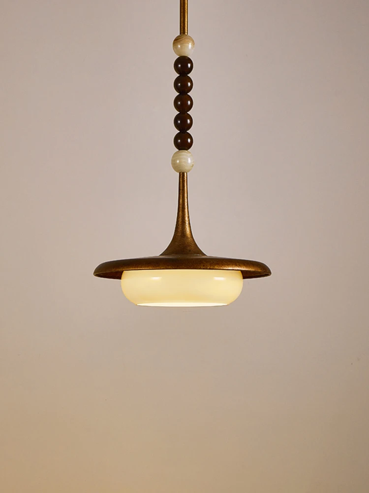 

French medieval restaurant chandelier Japanese wabi-**** bedroom light designer retro atmosphere study decorative light