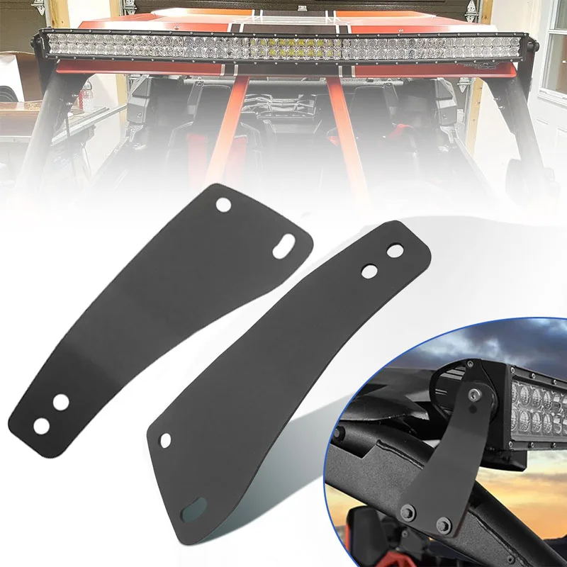 

Black Upper Windshield Roof Curved LED Light Bar Bracket for Can-am Maverick X3 42" Led Light Bar Upper Roof Mount Bracke