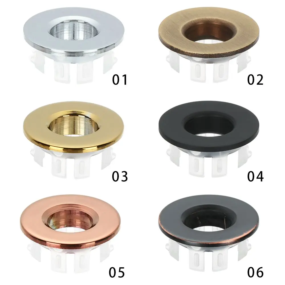 Bathroom Sink Round Hole Overflow Cover Basin Faucet Sink Hole Cover Six-foot Ring Insert Replacement