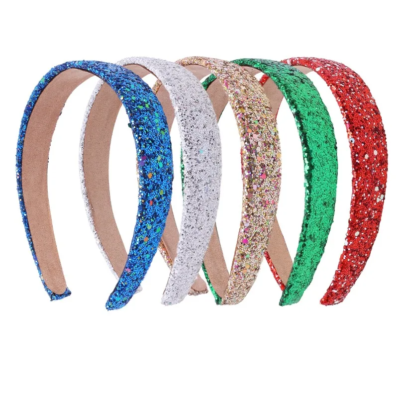 

Вирусные блестящие повязки на голову — креативный блестящий обруч для волос с широкими полями, красочный и универсальный, идеально подходит для мытья лица и ежедневного обращения