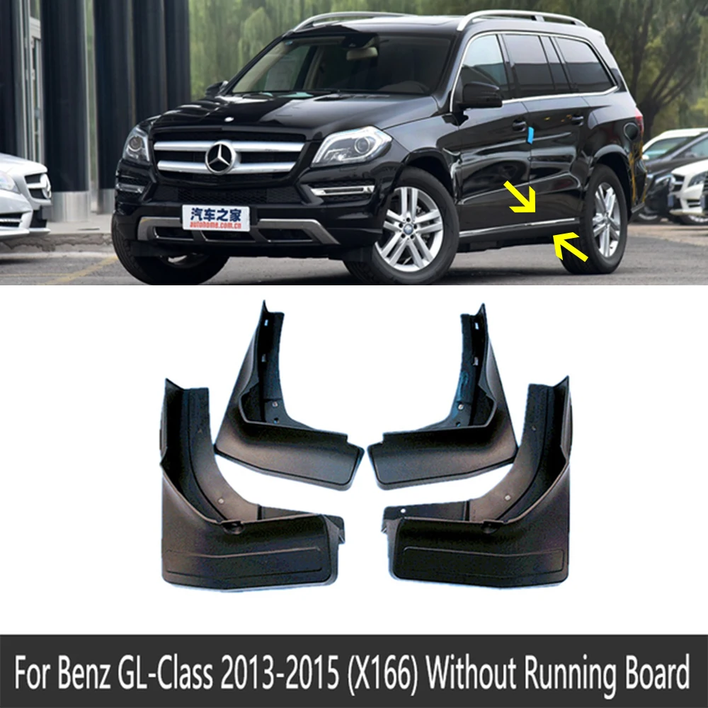 4 PCS Car Mudflaps for Mercedes Benz GL 450 350 Class X166 2013 2014 2015 Car Mud Guard Flaps Splash Flap Mudguards Accessories