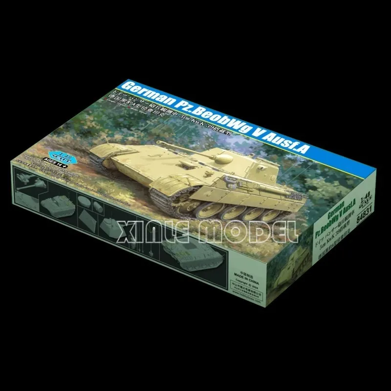 Trumpeter Kit de modelo de tanque ensamblado de plástico 84831 Pantera alemana A Tanque de reconocimiento 1/48
