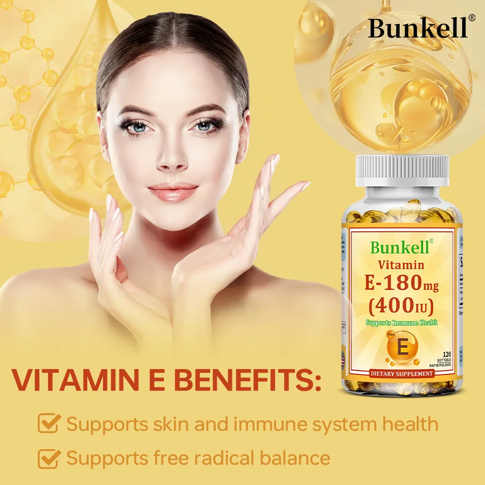 

Vitamin E 180 Mg (400 IU), Supports Immune Function & Antioxidant Health, 120 Capsules