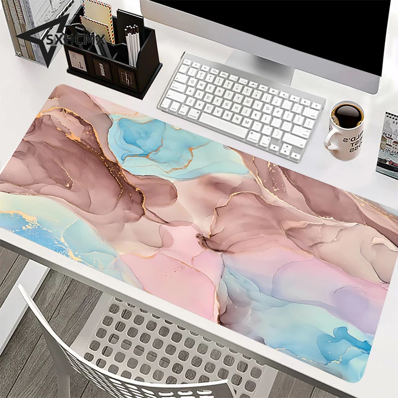 Mousepad Computer New XXL MousePads Keyboard Pads Mouse Mat Fashion Marble Gamer Soft Office Carpet Table Mats Desktop Mouse Pad