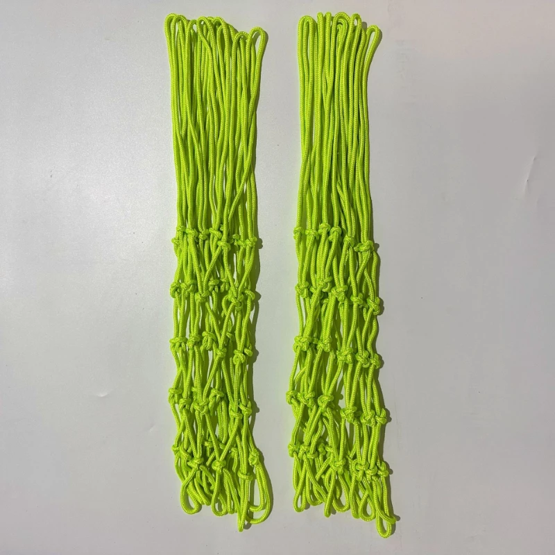 Siatka do koszykówki w kolorze fluorescencyjnego zielonego, najwyższej jakości, wytrzymała, odpowiednia do sportów na świeżym powietrzu i w pomieszczeniach.