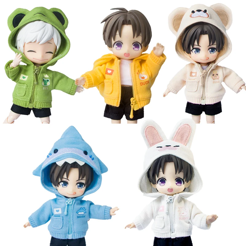 OB11 Doll Clothes Cute Coat Sports Casual Wear Frog Bear Shark Jacket for Obitsu11 GSC 1/12 BJD UFDOLL YMY P9 Doll Accessories