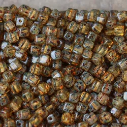 100pcs 4mm Handmade Glass Beads Bracelet Necklace Earring Scatter Pieces DIY Semi-finished Production