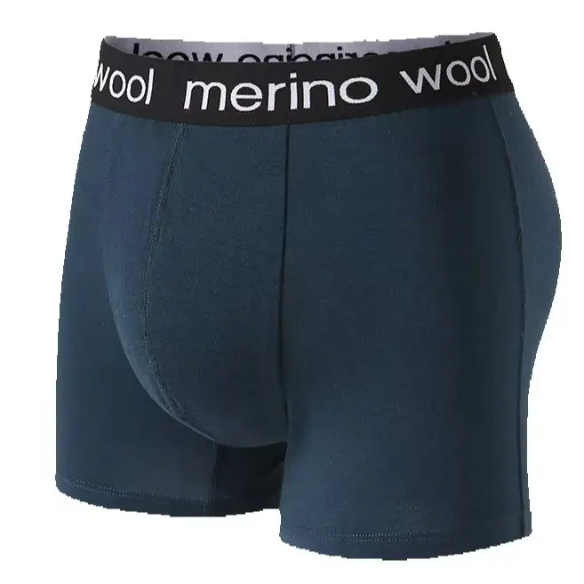 Merino Wool Boxer Briefs Men Wool Blend Underwear Sports Shorts Everyday Breathable Anti-Odor Sports Fitness Boxershorts