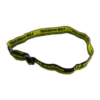 1 Piece White Green Elastic Head Strap Belt Adjustable Headband For Flashlight Headlight Headlamp Outdoor