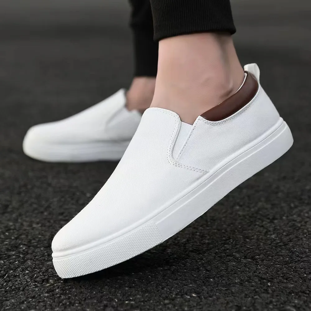 Men Canvas Shoe Casual Sneaker for MenLight Slip-on Vulcanized Comfortable Male Flats Loafers New Black Trainers Zapatos Hombre