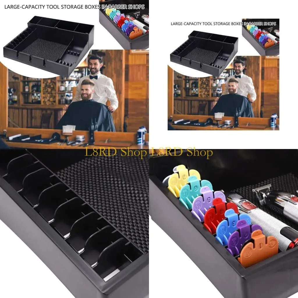 

L8RD Clippers Tray Anti Slip Salon Station Haircut Tools Keeper Razors Case