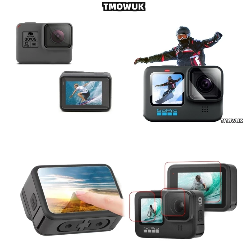 

For GoPro Hero12 11 10 9 HD 9H Tempered Glass Screen Protector Anti-Scratch Lens Cover Front & Back