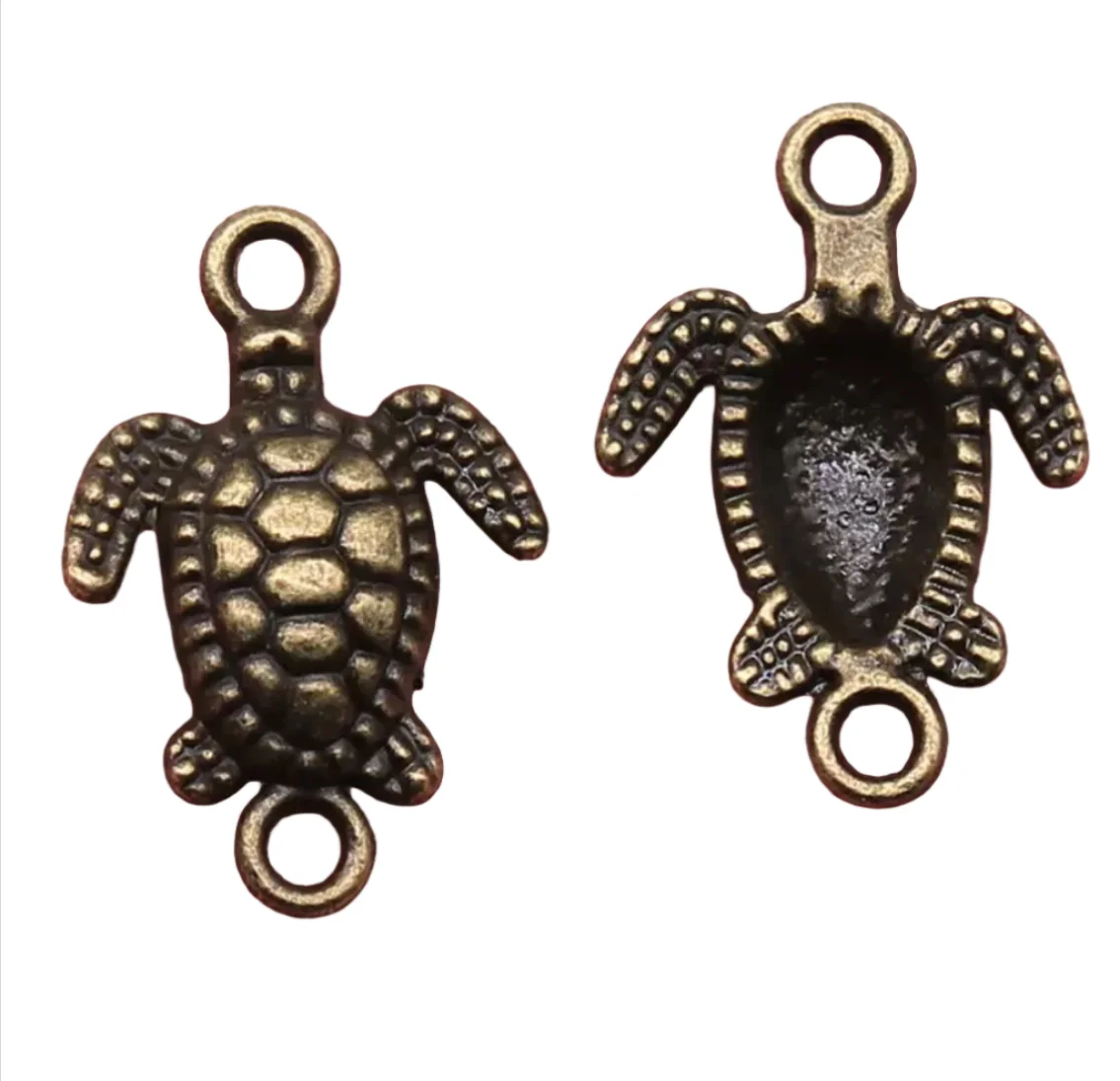 

20pcs 21*14mm, hole 2mm Zinc Alloy metal sea turtle connectors for jewelry handmade HWEF3537