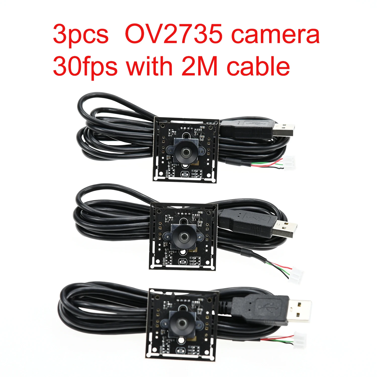 GXIVISION 3 pièces IMX179/OV2735/OV9732100 degrés 1MP 30fps 2M câble Module de caméra Compatible pour bricolage Autodarts.io, pilote USB gratuit