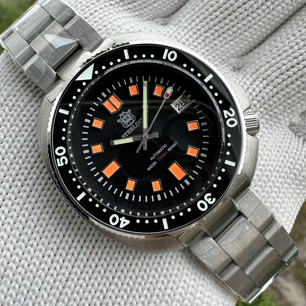 

SD1970R Limited Supply STEELDIVE Brand 44mm Stainless Steel Ceramic Bezel 200M Waterproof NH35 Automatic Dive Wathch for Men