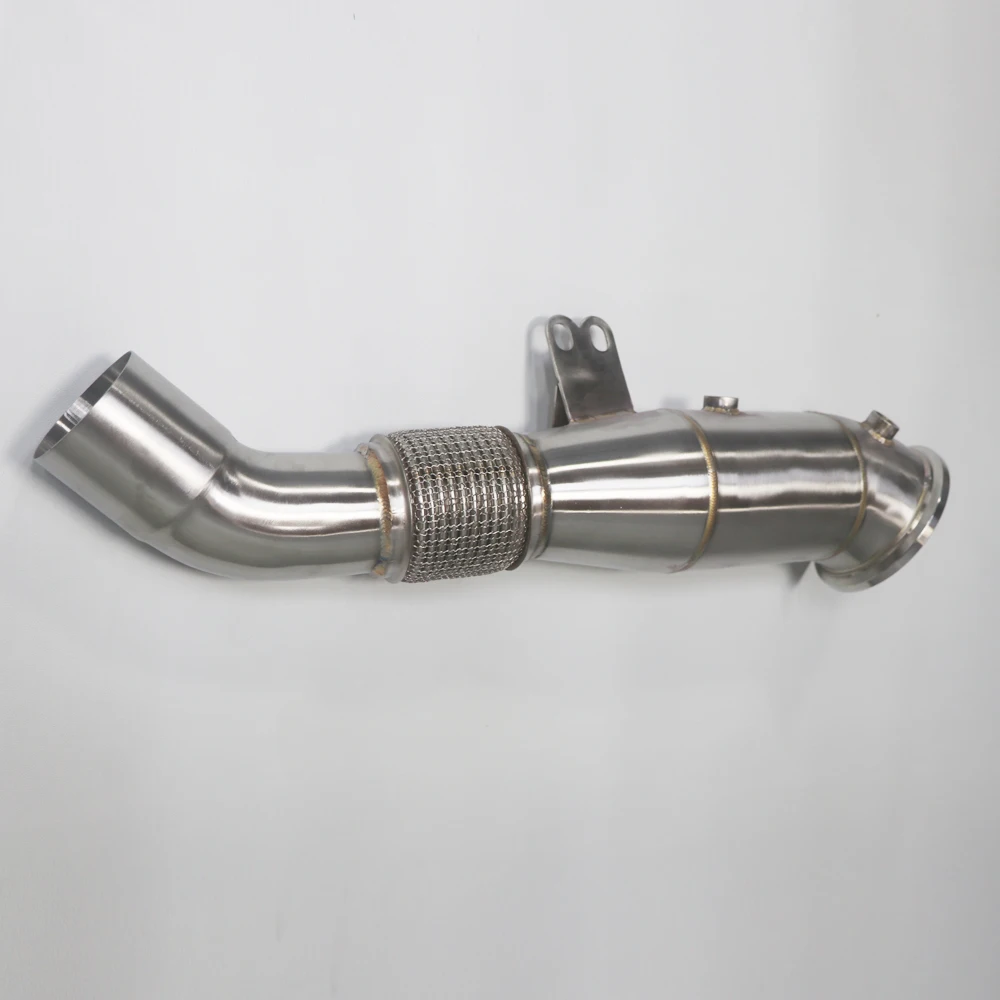 2013-2018 For  240i 340i 440i F30 F32 4 inches Exhaust Downpipe in 304 Stainless Steel 3.0T B58 Straight Header Adapter