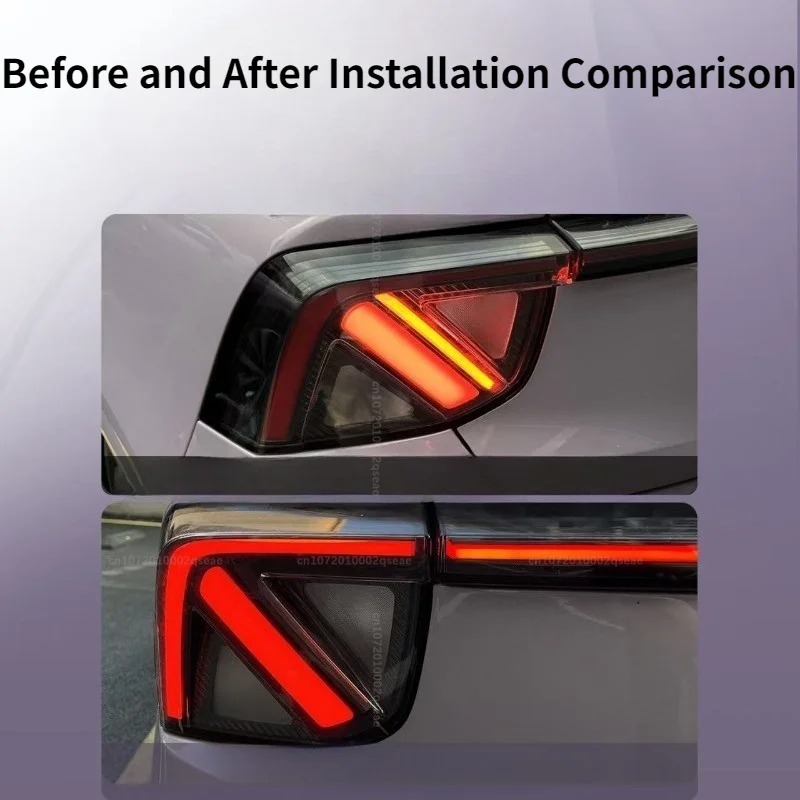 Farbwechselnde Rücklichtfolie aus TPU, hellschwarz, transparent, für die Außendekoration und Modifikation von Autos, für MG MG4 EV Urban 2026 – Detail 2