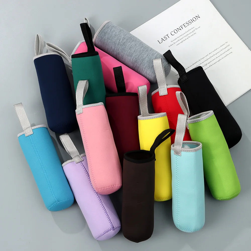 500ml Portable Neoprene Vacuum Cup Sleeve Water Bottle Cover Insulator Sleeve Bag Glass Bottle Case Pouch Sport Accessories