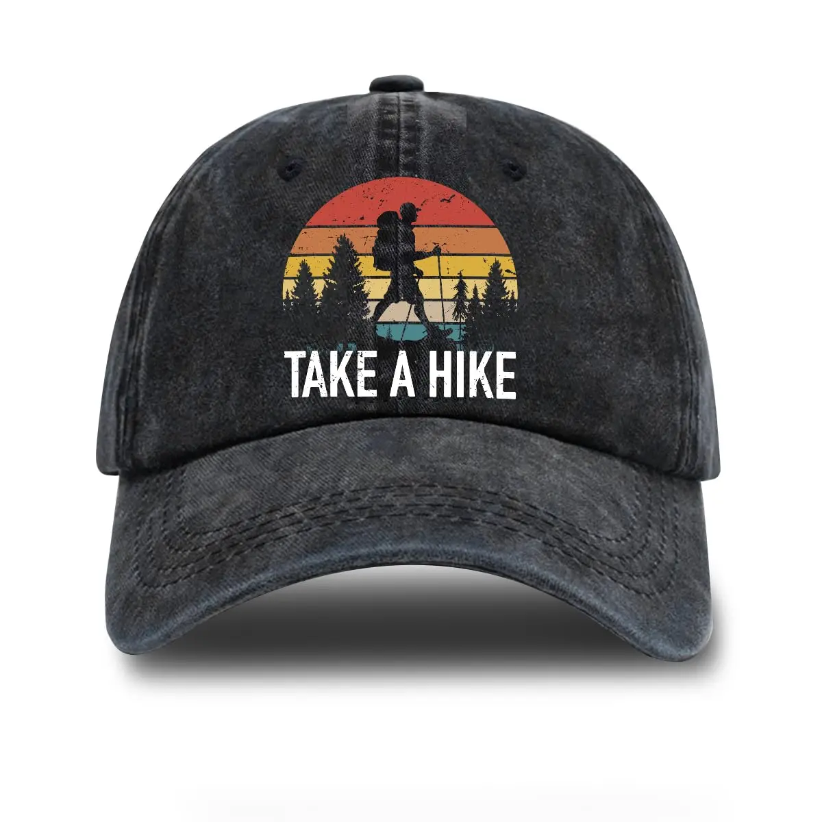 Take A Hike Adjustable Washed Cotton Baseball CapAccessories for Men Grandpa Dad Husband Hiking Lover Retirement Birthday