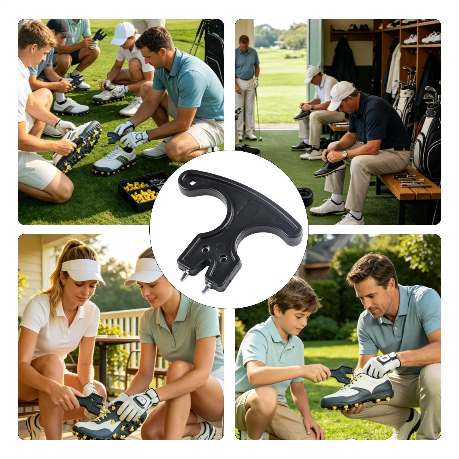 Golf Shoe Cleat Removal Tool DIY Ergonomic Multifunction Portable Spanner Golf Shoe Cleat Spanner For Golfers Outdoor Driving